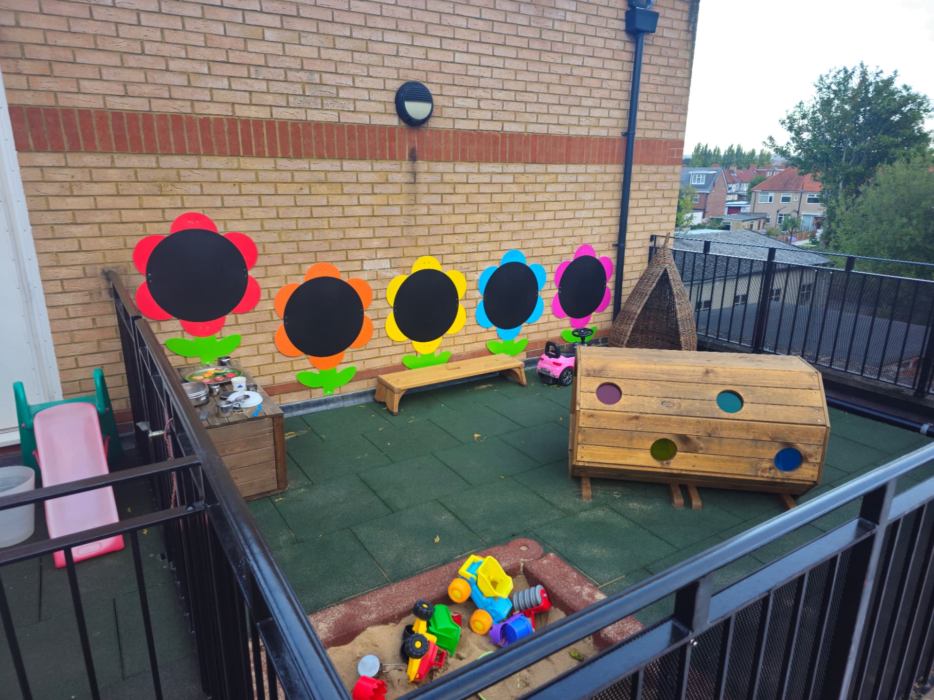 Our sand pit and mud kitchen area
